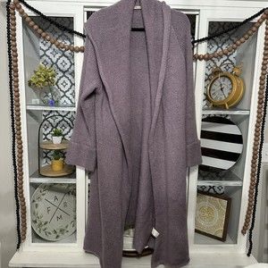 Soft Surroundings Telluride Purple Duster Cardigan Sweater Mohair Blend Sz L
